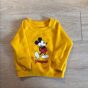 Disneyland Yellow Sweatshirt featuring Mickey Mouse